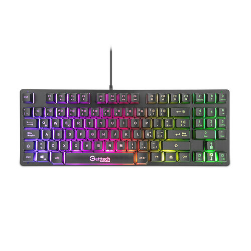 Teclado Gamer Getttech Alámbrico Español RGB 80% Modelo GPK-ESMWR-G2