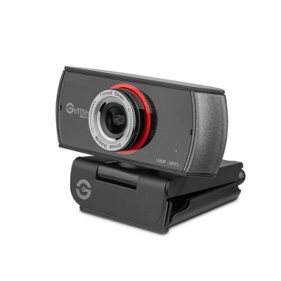 Cámara Web Getttech GPW-FHDMF-G1 - Full HD - Micrófono - Negro - GPW-FHDMF-G1