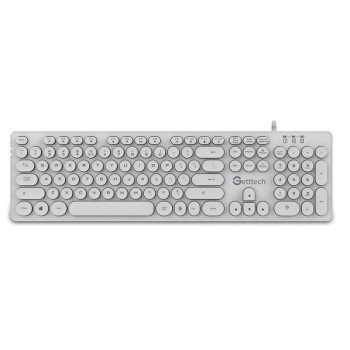 Teclado Getttech Ignite - Alámbrico - USB - Multimedia - Blanco - GTI-28201B