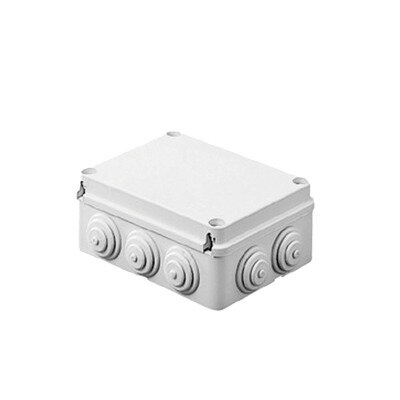 Caja de Derivación Gewiss GW-44-008 - PVC - Auto-extinguible - Tapa Atornillada - Para Exterior - 12 Entradas - 240 x 190 x 90 mm - GW-44-008