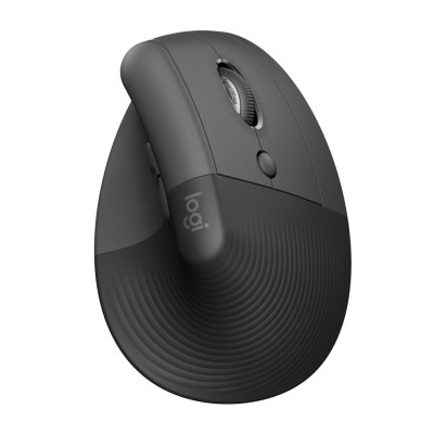 Mouse Logitech Lift Vertical - Inalámbrico - 6 Botones - Grafito - 910-006466
