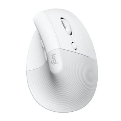 Mouse Logitech Lift Vertical - Inalámbrico - 6 Botones - Blanco - 910-006469