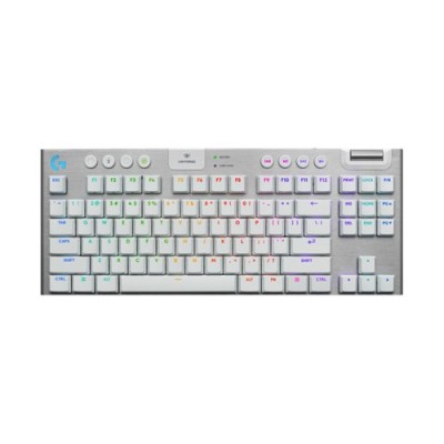 Teclado Gamer Logitech G915 X LIGHTSPEED TKL - Inalámbrico - Inglés - Multimedia - RGB - Blanco - 920-012732