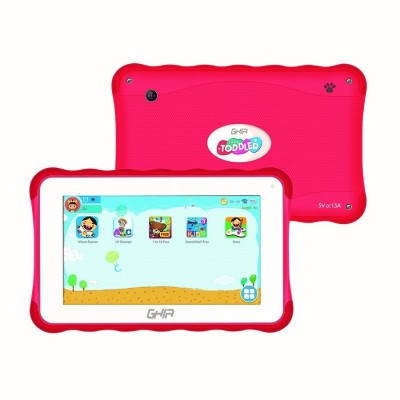 Tablet GHIA Toddler GT133 - 7" - A133 - 2GB - 32GB - Cámaras 0.3MP/2MP - Android - Rojo - GT133R2