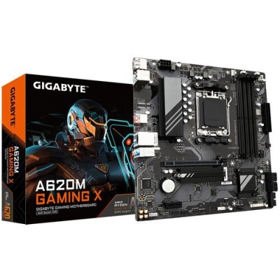 Tarjeta Madre Gigabyte A620M GAMING X - Socket AM5 - 4x DDR5 - 4400/5200/6400(OC)MHz - HDMI - DisplayPort - USB 2.0/3.2 - Micro ATX - A620M GAMING X