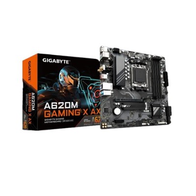 Tarjeta Madre Gigabyte A620M GAMING X AX - Socket AM5 - 4x DDR5 - 4800/6600(OC)/8000(OC) MT/s - HDMI - DisplayPort - Micro ATX - A620M GAMING X AX