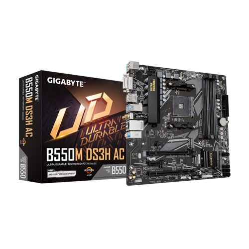 Tarjeta Madre Gigabyte B550M DS3H AC Socket AM4 con Wi-Fi Tarjeta Madre Gigabyte B550M DS3H AC Socket AM4 con Wi-Fi
