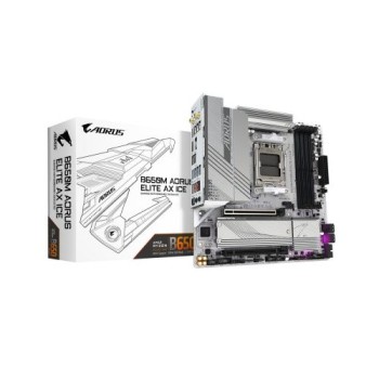 Tarjeta Madre Gigabyte B650M AORUS ELITE AX ICE - Socket AM5 - DDR5 - WiFi 6 - Micro ATX