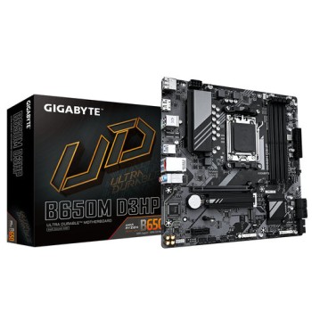 Tarjeta Madre Gigabyte B650M D3HP - Socket AM5 - 4x DDR5 - 4800/5200/7600(OC)MHz - HDMI - DisplayPort - USB 2.0/3.2 - Micro ATX - B650M D3HP
