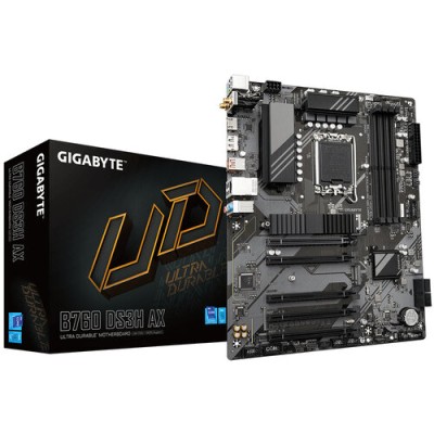 Tarjeta Madre Gigabyte B760 DS3H AX - Socket LGA1700 - 4x DDR5 - 4000/6000/7600 MHz - HDMI - DisplayPort - USB 3.2 - ATX - B760 DS3H AX