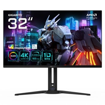 Monitor Gamer Gigabyte AORUS FO32U - 31.5" - 4K UHD - 165Hz - HDMI - DisplayPort - AORUS FO32U SA1