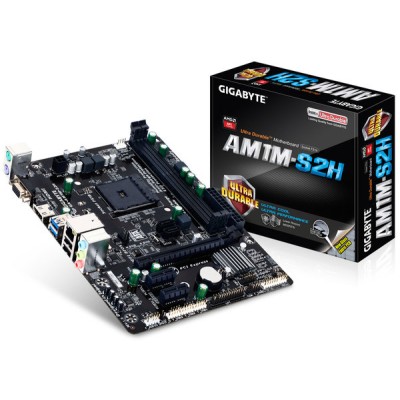 Tarjeta Madre Gigabyte - AM1- 2xDDR3 1600 - VGA/HDMI - 2xUSB3.0 - Micro ATX - GA-AM1M-S2H