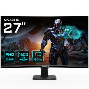 Monitor Gamer Gigabyte GS27FC - 27" - Full HD - 180Hz - HDMI - DisplayPort - Curvo - GS27FC