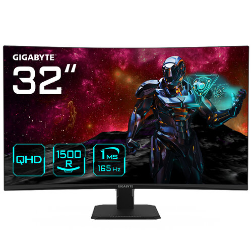 Monitor Gamer Gigabyte 31.5 pulgadas QHD 165Hz Modelo GS32QC