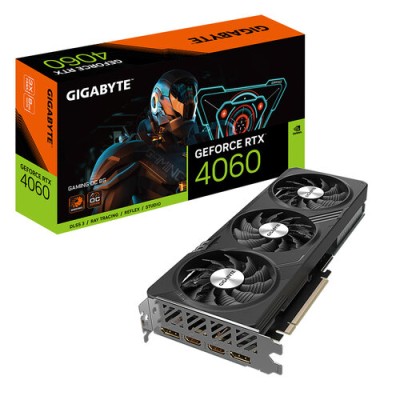 Tarjeta de Video Gigabyte GeForce RTX 4060 GAMING OC - 8GB - 128-bit - PCI-E 4.0 - GDDR6 - HDMI - DisplayPort - GV-N4060GAMING OC-8GD
