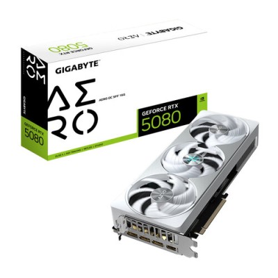 Tarjeta de Video Gigabyte GeForce RTX 5080 AERO OC SFF - 16GB - 256-bit - PCI-E 5.0 - GDDR7 - HDMI - DisplayPort - GV-N5080AERO OC-16GD
