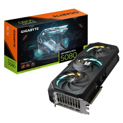 Tarjeta de Video Gigabyte GeForce RTX 5080 GAMING OC - 16GB - 256-bit - PCI-E 5.0 - GDDR7 - HDMI - DisplayPort - GV-N5080GAMING OC-16GD
