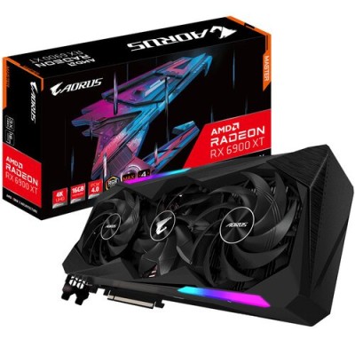 Tarjeta de Video Gigabyte AORUS Radeon RX 6900 XT MASTER - 16GB - 256-bit - PCI-E 4.0 - GDDR6 - HDMI - DisplayPort - GV-R69XTAORUS M-16GD