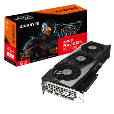 Tarjeta de Video Gigabyte Radeon RX 7600 GAMING OC - 8GB - 128-bit - PCI-E 4.0 - GDDR6 - HDMI - DisplayPort  - GV-R76GAMING OC-8GD
