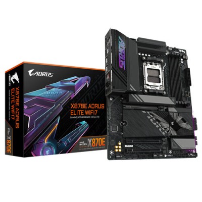 Tarjeta Madre Gigabyte X870E AORUS ELITE WIFI7 - Socket AM5 - 4x DDR5 - 4400/6600(OC)/8200(OC) MT/s - HDMI - USB 2.0/3.2 - ATX - X870E A ELITE WIFI7