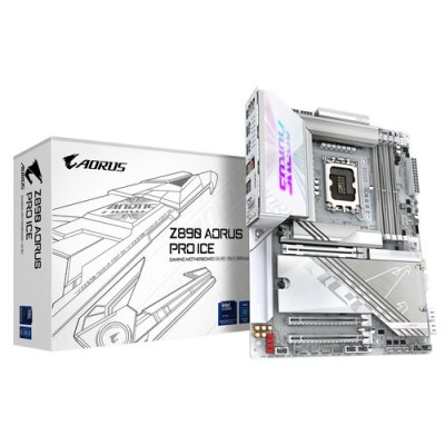Tarjeta Madre Gigabyte Z890 AORUS PRO ICE - Socket 1851 - 4x DDR5 - 5600/6400/9500(OC)MHz - USB - HDMI - ATX - Z890 AORUS PRO ICE