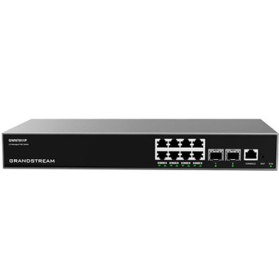 Switch Grandstream GWN7811P - Gigabit Ethernet - 8 Puertos PoE+ - 2 SFP+ - Administrable - GWN7811P Switch Grandstream GWN7811P - Gigabit Ethernet - 8 Puertos PoE+ - 2 SFP+ - Administrable - GWN7811P