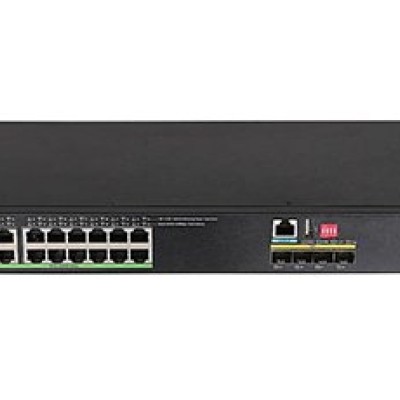 Switch H3C IE4320-28S-HPWR - Gigabit Ethernet - 24 Puertos - Soporta 16 PoE+ - 8 PoE++ - 4 SFP+ - No Gestionado - 9801A2DK