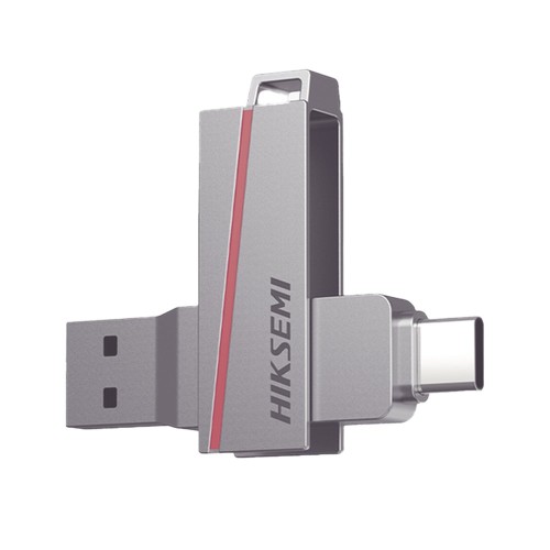 Memoria USB HIKSEMI E307C 256GB Dual USB-A y USB-C Plata Memoria USB HIKSEMI E307C 256GB Dual USB-A y USB-C Plata