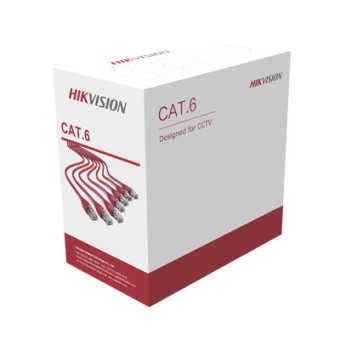 Bobina de Cable HIKVISION Cat6 305M 24 AWG Blanco - DS-1LN6U-W/CCA