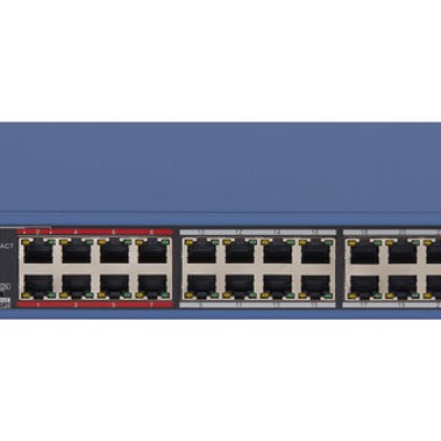 Switch HIKVISION DS-3E0326P-E/M(B) - Fast Ethernet - 24 Puertos PoE+ - 1 SFP - 1 Uplink - No Gestionado - DS-3E0326P-E/M(B)