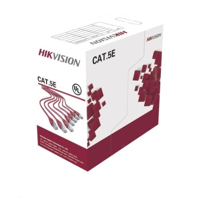 Bobina Hikvision DS-1LN5E-S-100 - Cat5e - 100M - 24AWG - Blanco - DS-1LN5E-S-100