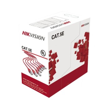 Bobina HIKVISION - Cat5e - 305m - 24 AWG - Interior - DS-1LN5E-S