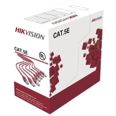 Bobina HIKVISION DS-1LN5E-SW - Cat5e - 305M - 24 AWG - Blanco - DS-1LN5E-SW