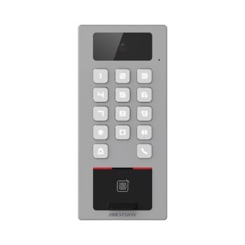 Lector Biométrico HIKVISION DS-K1T502DBFWX-C - 2MP - Huella - Tarjeta - Código - App HikConnect - Wi-Fi - DS-K1T502DBFWX-C