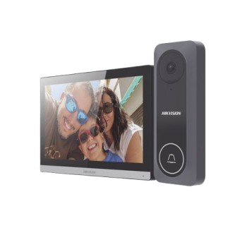 Kit de Videoportero HIKVISION DS-KIS312-P con Pantalla 7" Táctil, Wi-Fi y Visión Nocturna