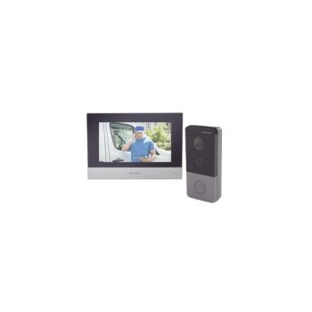 Kit de Videoportero IP HIKVISION DS-KIS603-P - 2MP - 7" - Microfono Integrado - Wi-Fi - Incluye Frente de Calle DS-KV6113-WPE1(C) - DS-KIS603-P