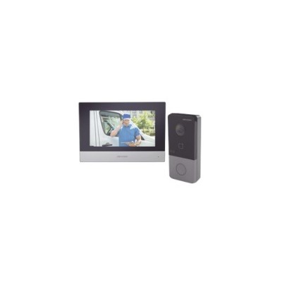 Kit de Videoportero IP HIKVISION DS-KIS603-P - 2MP - 7" - Microfono Integrado - Wi-Fi - Incluye Frente de Calle DS-KV6113-WPE1(C) - DS-KIS603-P