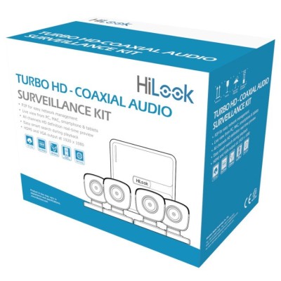 Kit Hilook HL1080PS(C) - DVR - 4 Canales - 4 Cámaras THC-B120-PS - Bala  - HL1080PS(C)