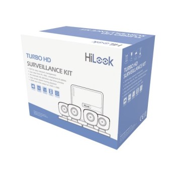 Kit de Vigilancia HiLook DVR 4 Canales con 4 Cámaras Modelo KIT7204BM(C)