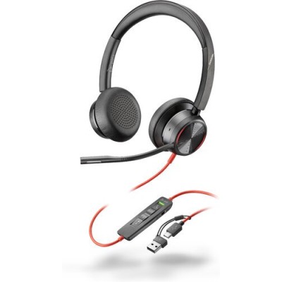Diadema Poly Blackwire 8225 - Alámbrico - USB C/A - Micrófono - 8X223AA