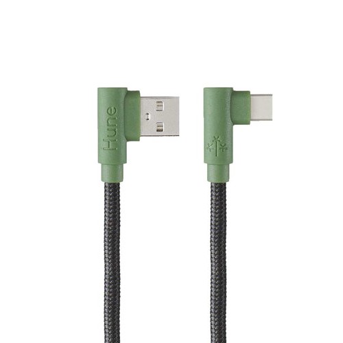 Cable USB Hune Hiedra USB-A a USB-C 1.2 metros Verde Modelo AT-ACC-CA-317BOS