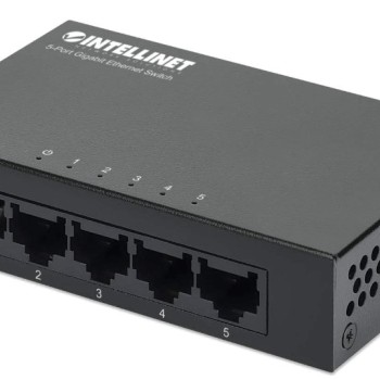 Switch de Red Intellinet 5 Puertos Gigabit Ethernet No Gestionado Modelo 530378