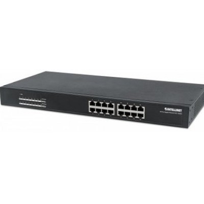 Switch Intellinet 560993 - Gigabit Ethernet - 16 Puertos PoE+ - No Gestionado - 560993