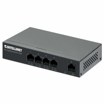 Switch Intellinet 561792 - Gigabit Ethernet - 5 Puertos - Soporta 4 PoE+ - No Gestionado - 561792
