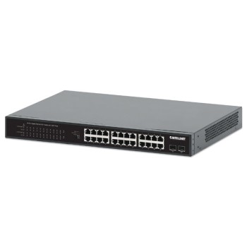 Switch Intellinet 561891 - Gigabit Ethernet - 24 Puertos PoE+ - 2 Puertos SFP - No Gestionado - 561891