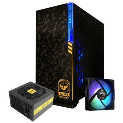 Gabinete In Win 101 TUF - Negro - Mediatorre - Fuente de Poder 850W 80 Plus - Vidrio - 3 Ventiladores - 101 TUF.P85FII.3XLU