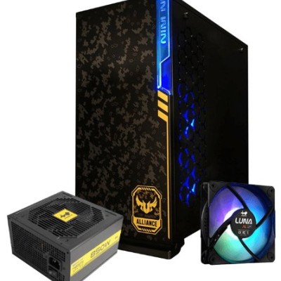 Gabinete In Win 101 TUF - Negro - Mediatorre - Fuente de Poder 850W 80 Plus - Vidrio - 3 Ventiladores - 101 TUF.P85FII.3XLU
