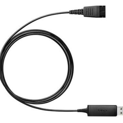 Adaptador para Auriculares Jabra Link 230 - Desconexión Rápida a USB (m) - Compatible con Jabra QD - Negro - 230-09