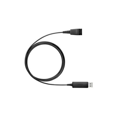 Adaptador para Auriculares Jabra Link 230 - Desconexión Rápida a USB (m) - Compatible con Jabra QD - Negro - 230-09