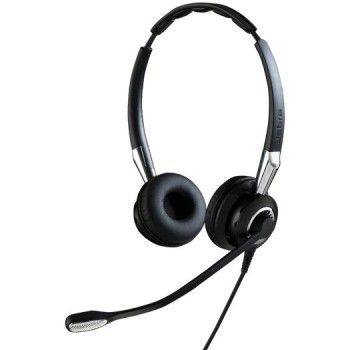 Diadema Jabra BIZ 2400 II Duo UNC - Alámbrico - QD - Micrófono - Negro - 2409-720-209